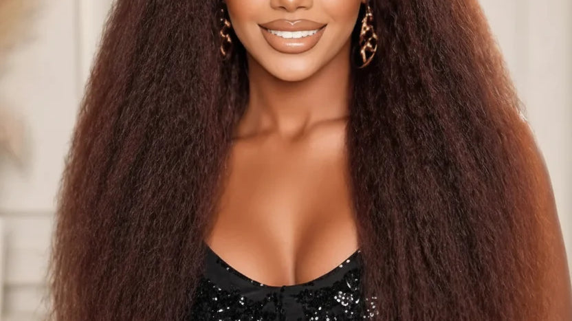 ARAY Hair 13x4 Lace Brown Kinky Straight Lace Front Wig