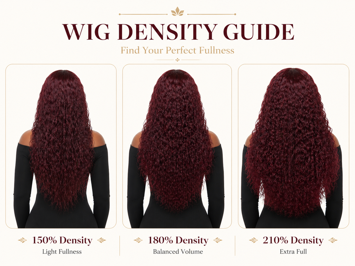 Detail view of glueless wig cap and lace construction with soft texture and natural finish