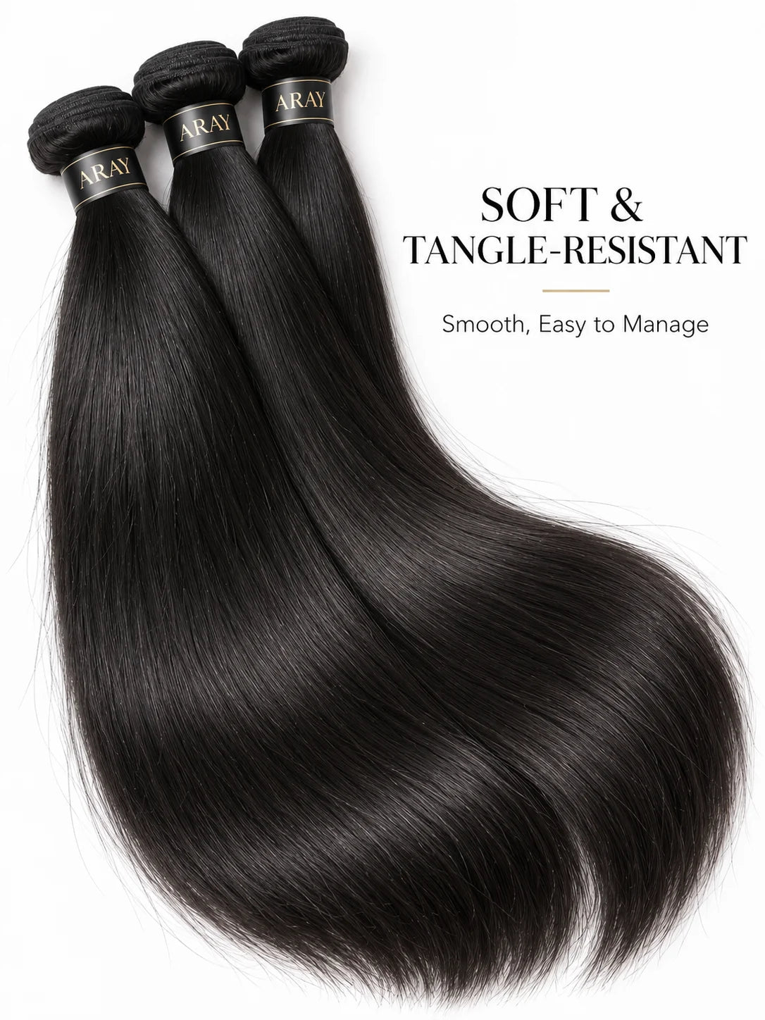 Detail view of lace front and natural hairline with soft texture and natural finish