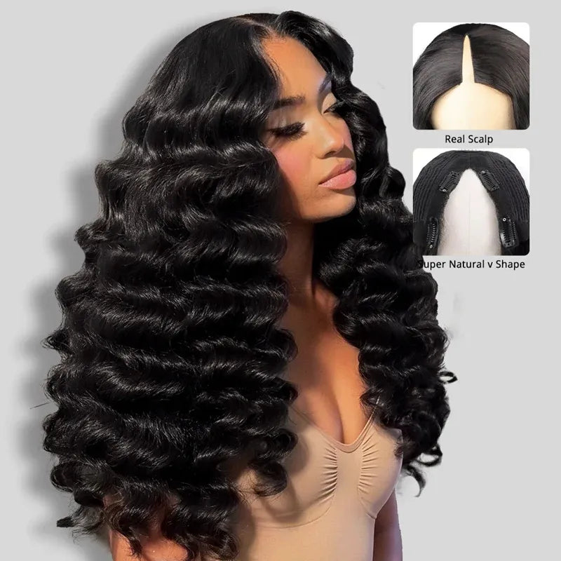 Side view of body wave lace wig showing natural hairline with soft texture and natural finish