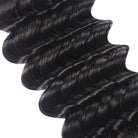 Detail view of lace front and natural hairline with soft texture and natural finish