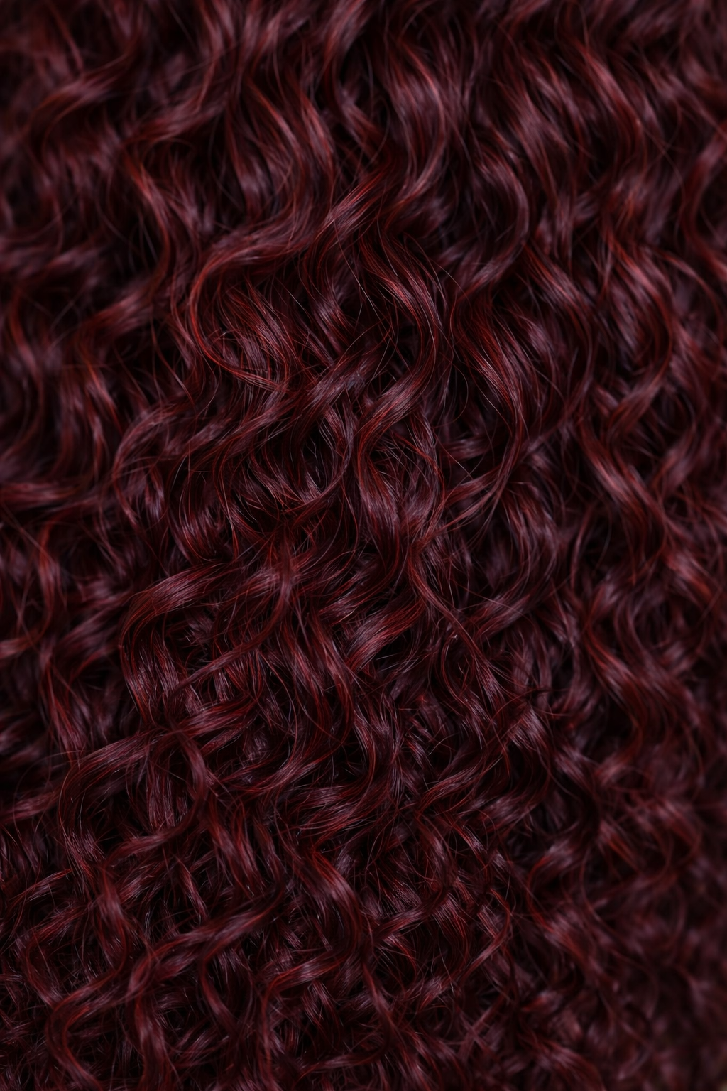 Back view of deep wave human hair wig with natural volume with soft texture and natural finish