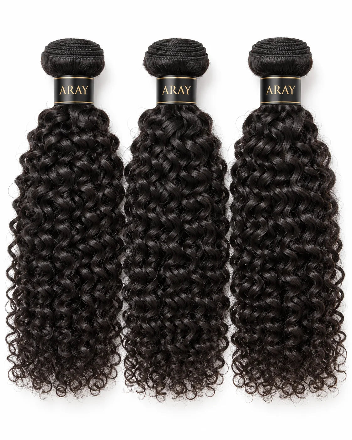 Front view of jerry curly human hair wig on model with soft texture and natural finish