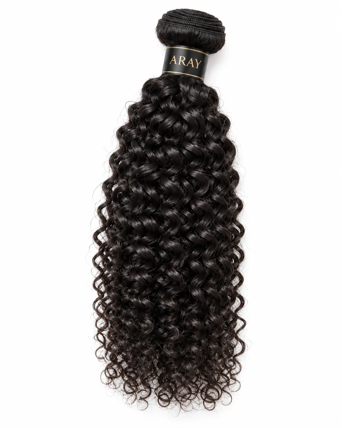 Back view of jerry curly human hair wig with natural volume and full texture