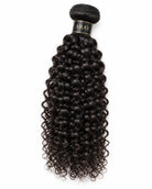 Back view of jerry curly human hair wig with natural volume and full texture