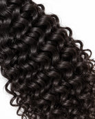 Detail view of realistic lace parting and natural hairline with soft texture and natural finish