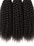 Side view of kinky curly lace wig showing natural hairline with soft texture and natural finish
