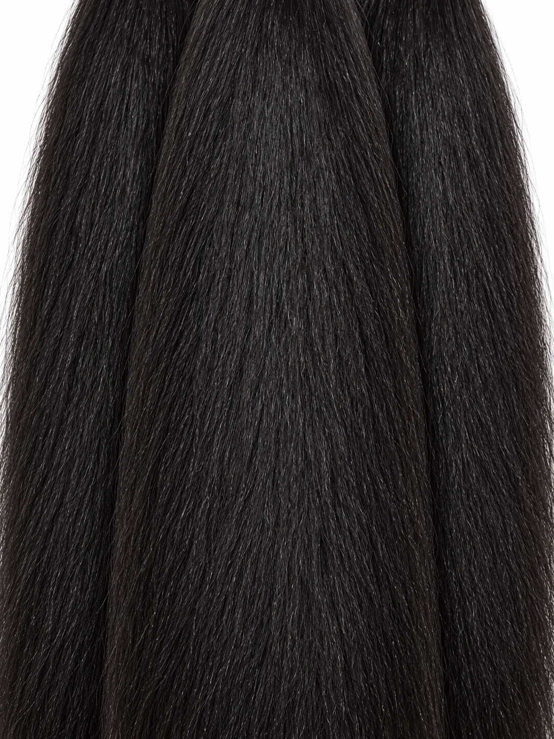 Side view of yaki straight lace wig showing natural hairline with soft texture and natural finish