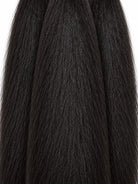 Side view of yaki straight lace wig showing natural hairline with soft texture and natural finish