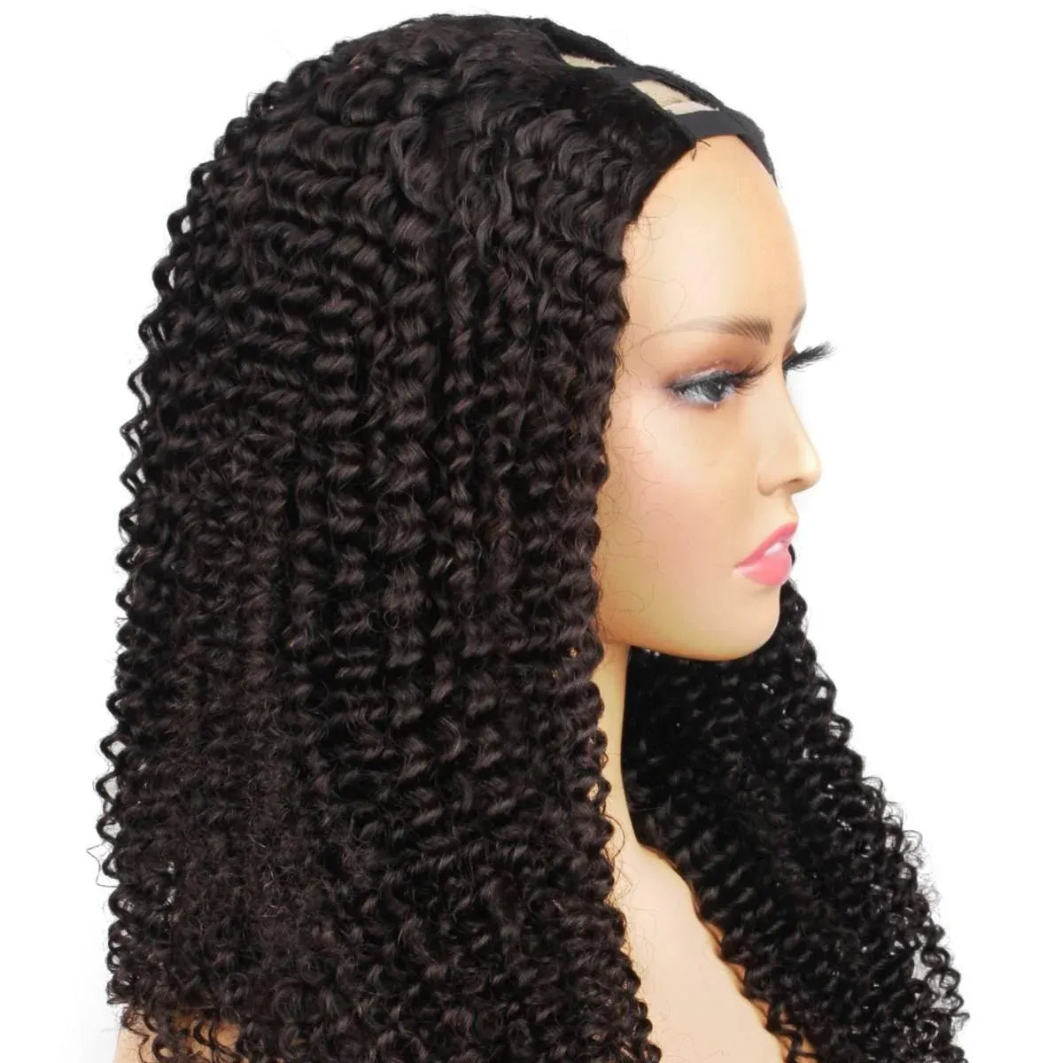 Close-up view of straight hair texture with soft natural finish with soft texture and natural finish