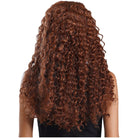 Detail view of realistic lace parting and natural hairline with soft texture and natural finish