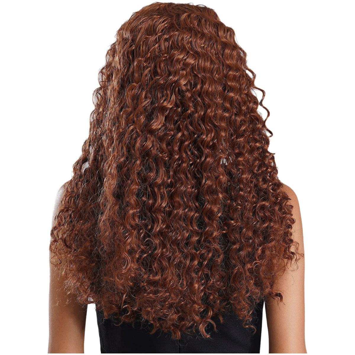 Detail view of realistic lace parting and natural hairline with soft texture and natural finish