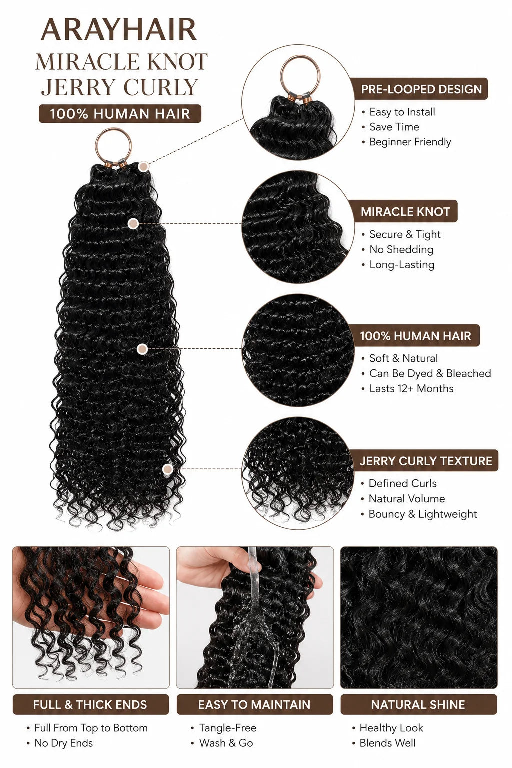 Detail view of realistic lace parting and natural hairline with soft texture and natural finish