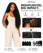 Close-up view of water wave human hair wig texture and lace detail with soft texture and natural finish