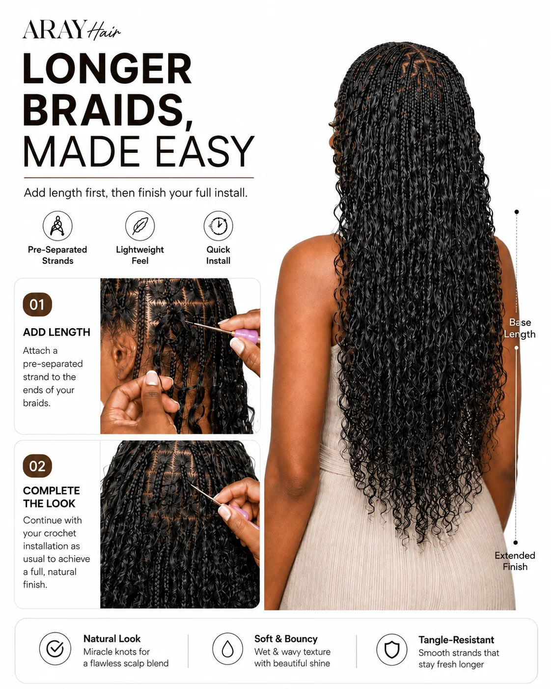 Detail view of realistic lace parting and natural hairline with soft texture and natural finish
