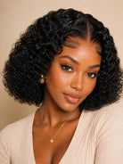 Detail view of lace front lace and natural hairline with soft texture and natural finish