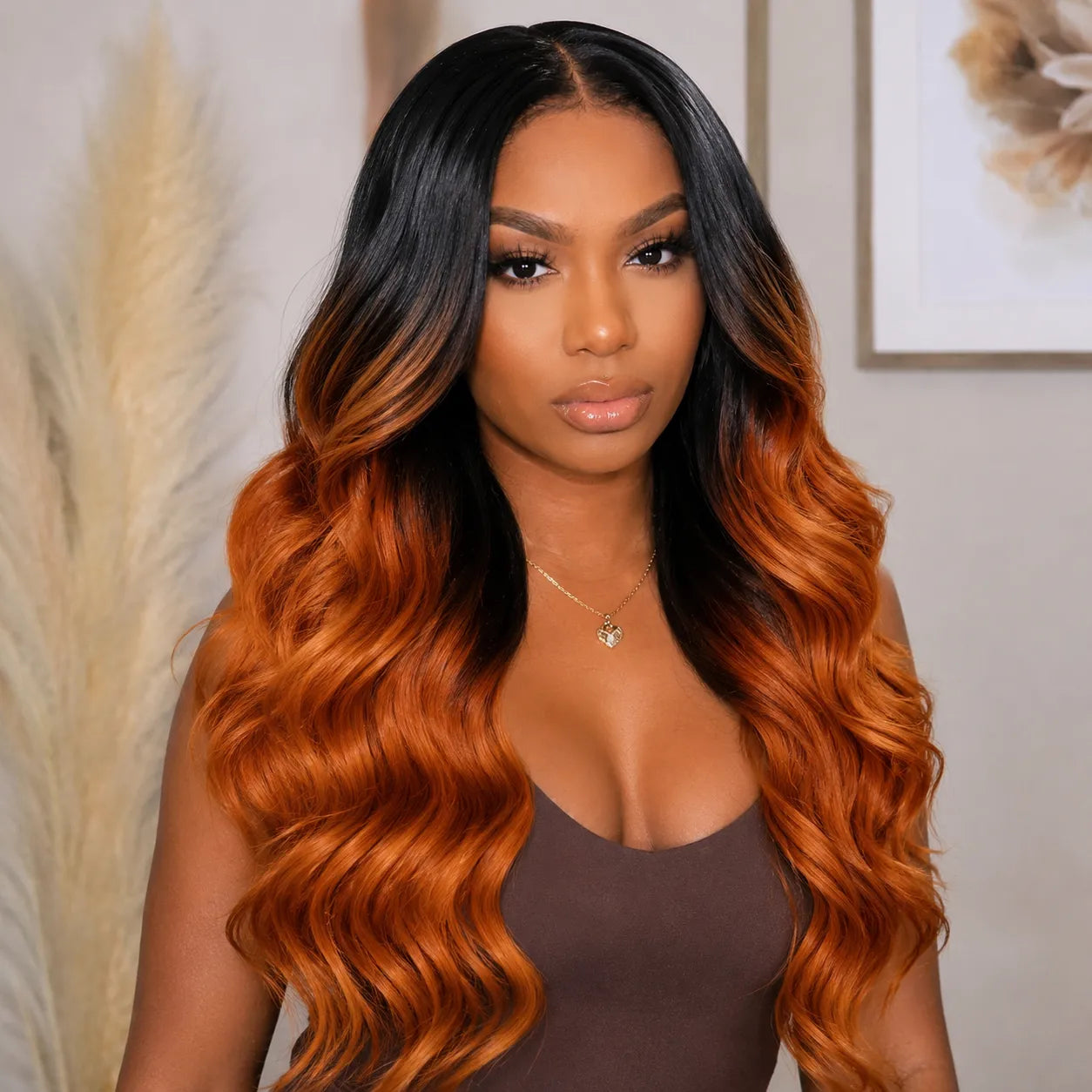 Side view of black body wave lace wig showing natural hairline with soft texture and natural finish
