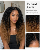 Detail view of lace front and natural hairline with soft texture and natural finish