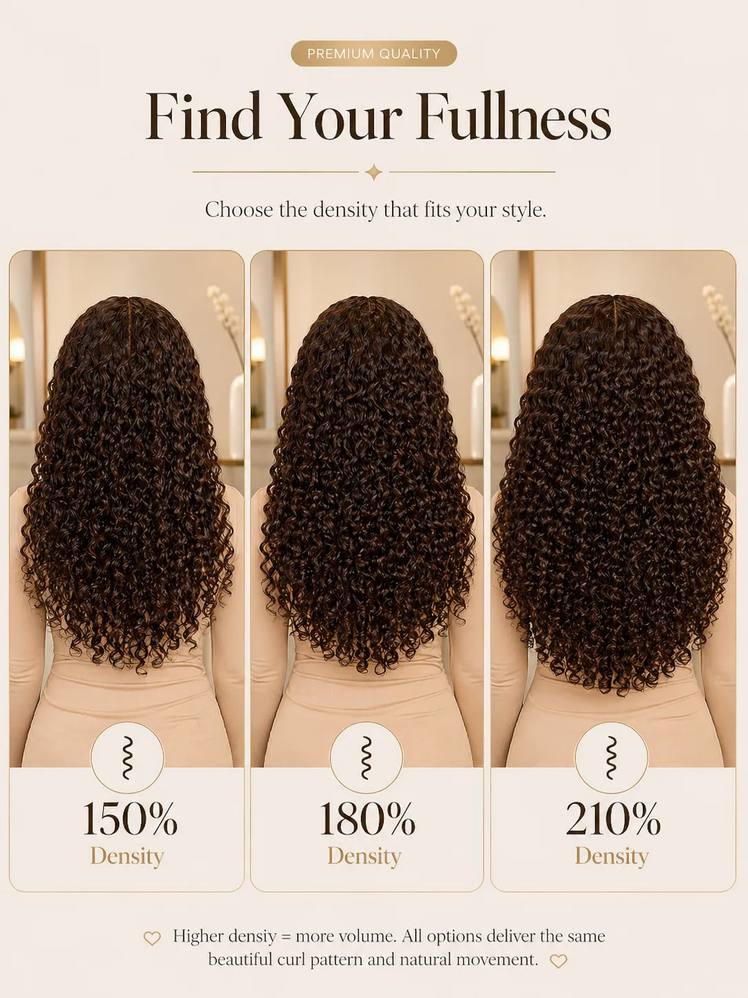 Detail view of glueless wig cap and lace construction with soft texture and natural finish