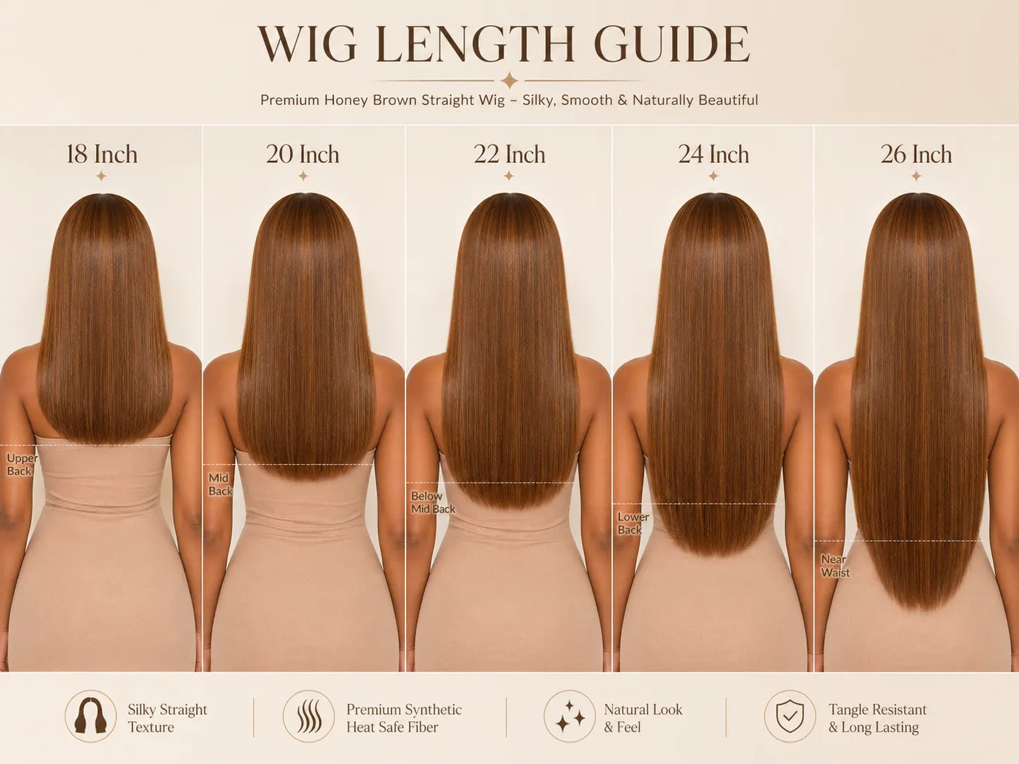 Detail view of glueless wig cap and lace construction with soft texture and natural finish