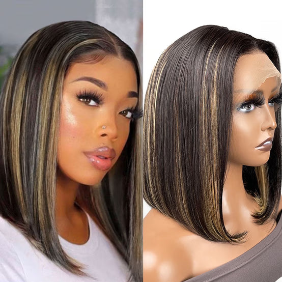 Close-up view of straight hair texture with soft natural finish with soft texture and natural finish